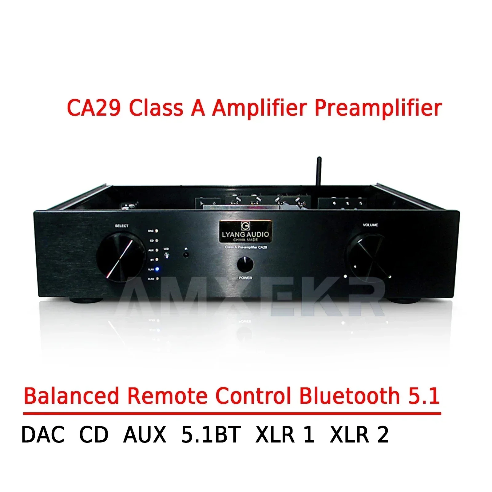 

AMXEKR CA29 Balanced Remote Control Bluetooth 5.1 Class A Tube Amplifier Preamplifier with Hifi Pure Power Amplifier