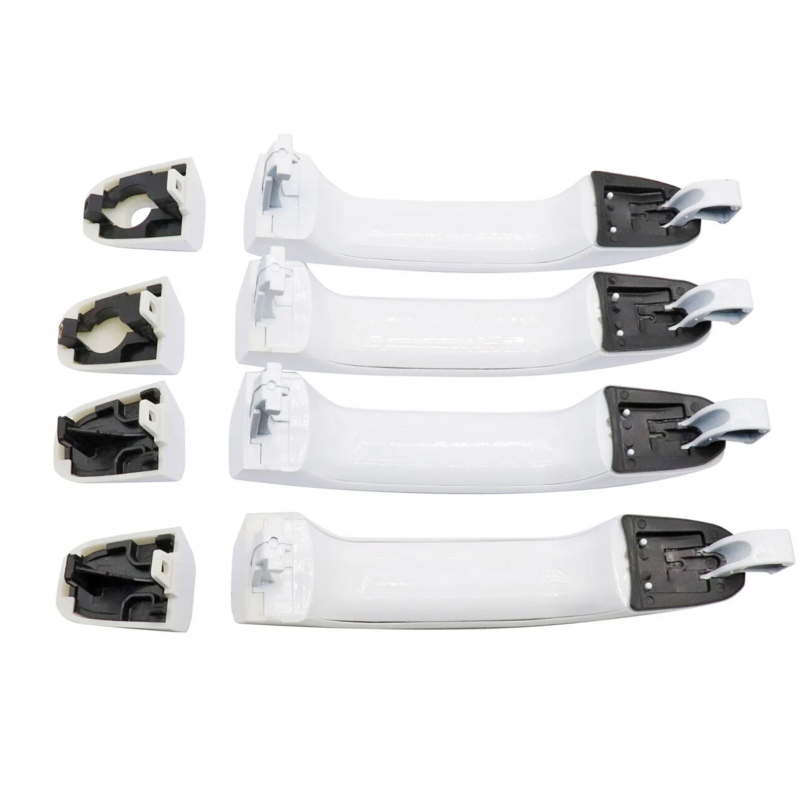 

Комплект из 4 дверных ручек (передние и задние) 22929464 для Chevy Silverado GMC Sierra 1500 2500HD 3500HD 14-19 Double Crew Cab, цвет Olympic White