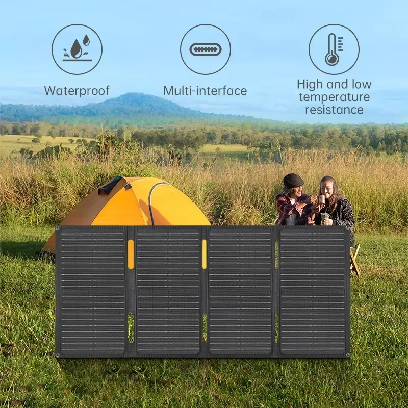 60W Portable Foldable ETFE Mini Solar Panel USB Type C 5V 9V 12V Charger Waterproof for Outdoor Camping Hiking Power Supply view 4