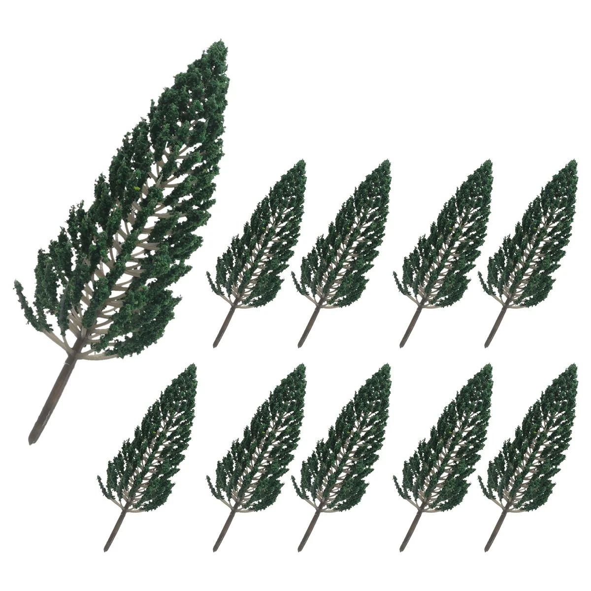 

10Pcs Pine Trees 1:25 Model Train Railway Building Green Model Tree for O G Scale 1/25 Railroad Layout Diorama Scenery