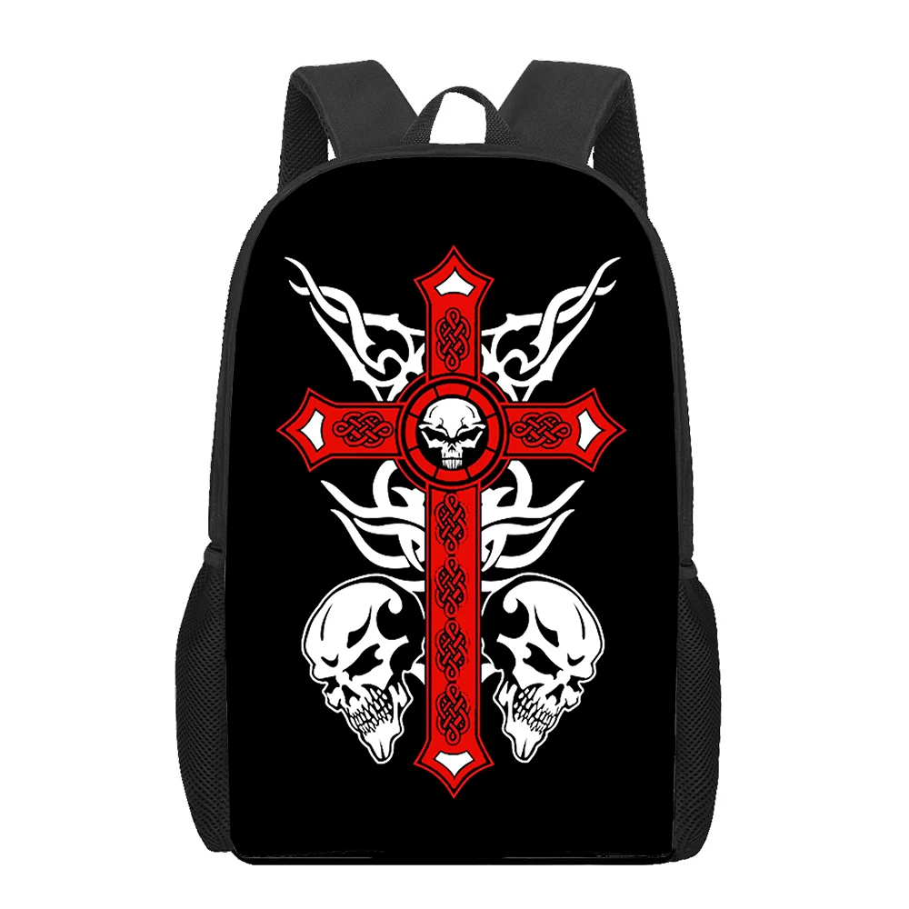 Mochila escolar con estampado 3D de Cross Rose para adolescentes, niños y niñas, Primaria, Jesús, cristiano, hombres y mujeres, gran capacidad