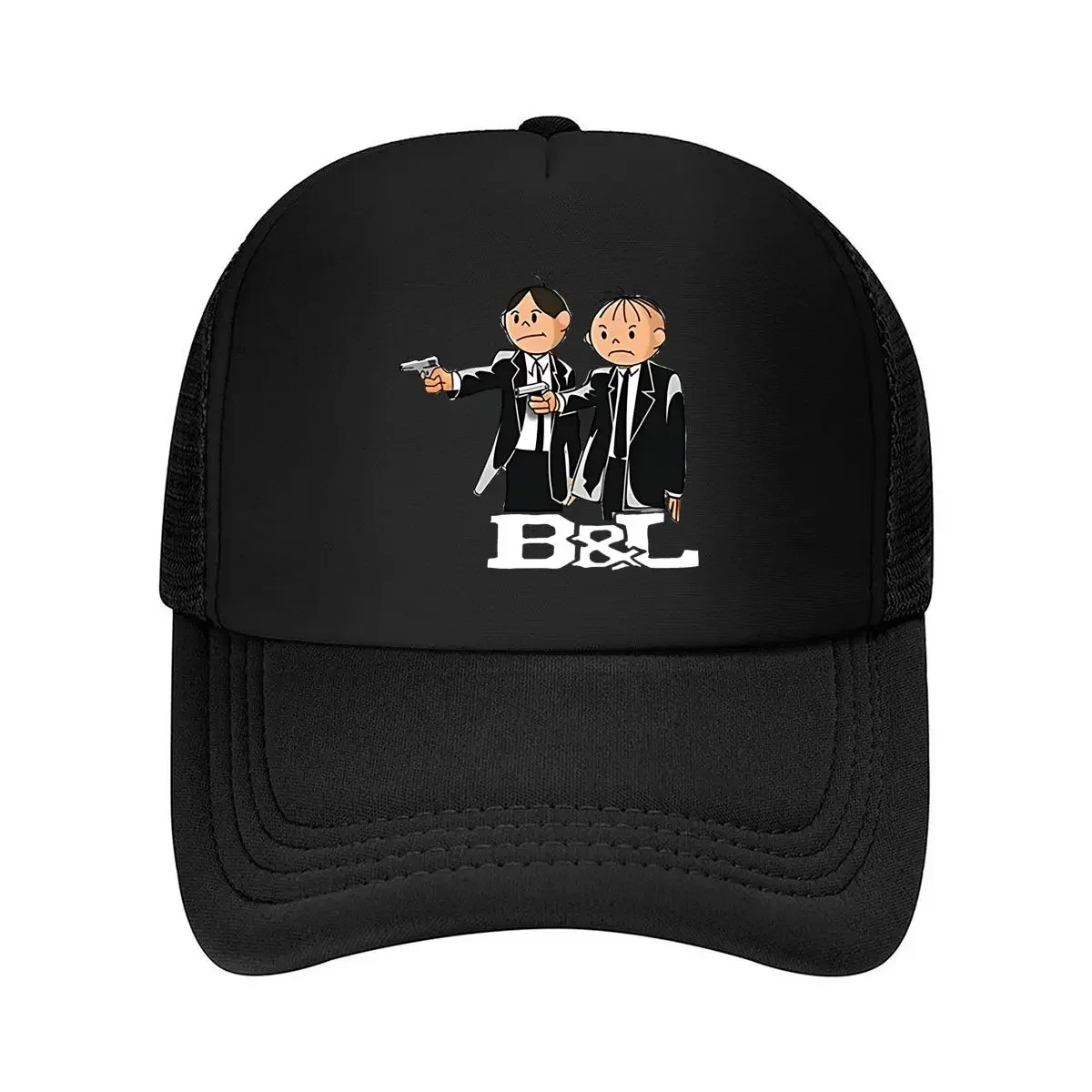 2026 B&L Pair Cartoon - Styled, Gangster - Themed Graphic Art Repeat Mesh Baseball Cap