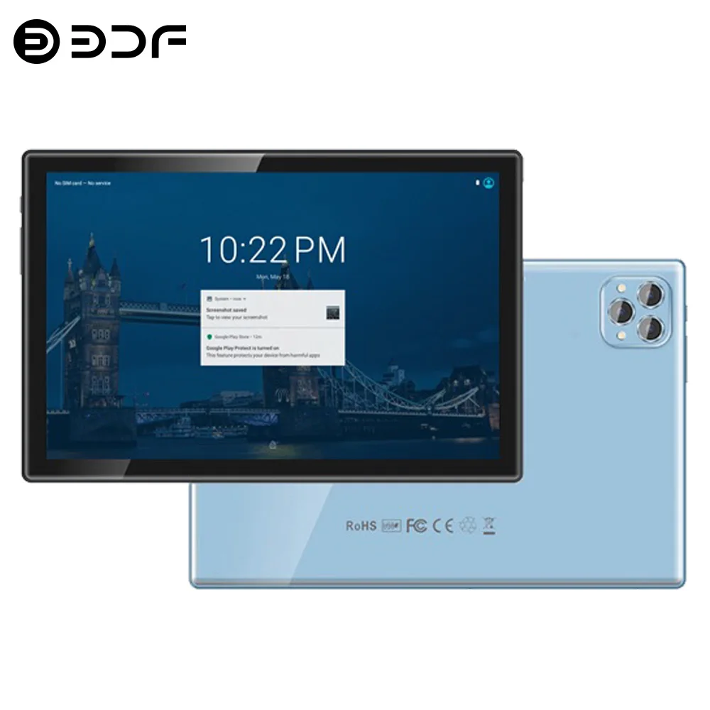 10.1 Inch 5G Android Tablet with 4G LTE Dual SIM Dual Cameras Octa Core 8GB 256GB ROM Wi-Fi Bluetooth - Google Tablet PC