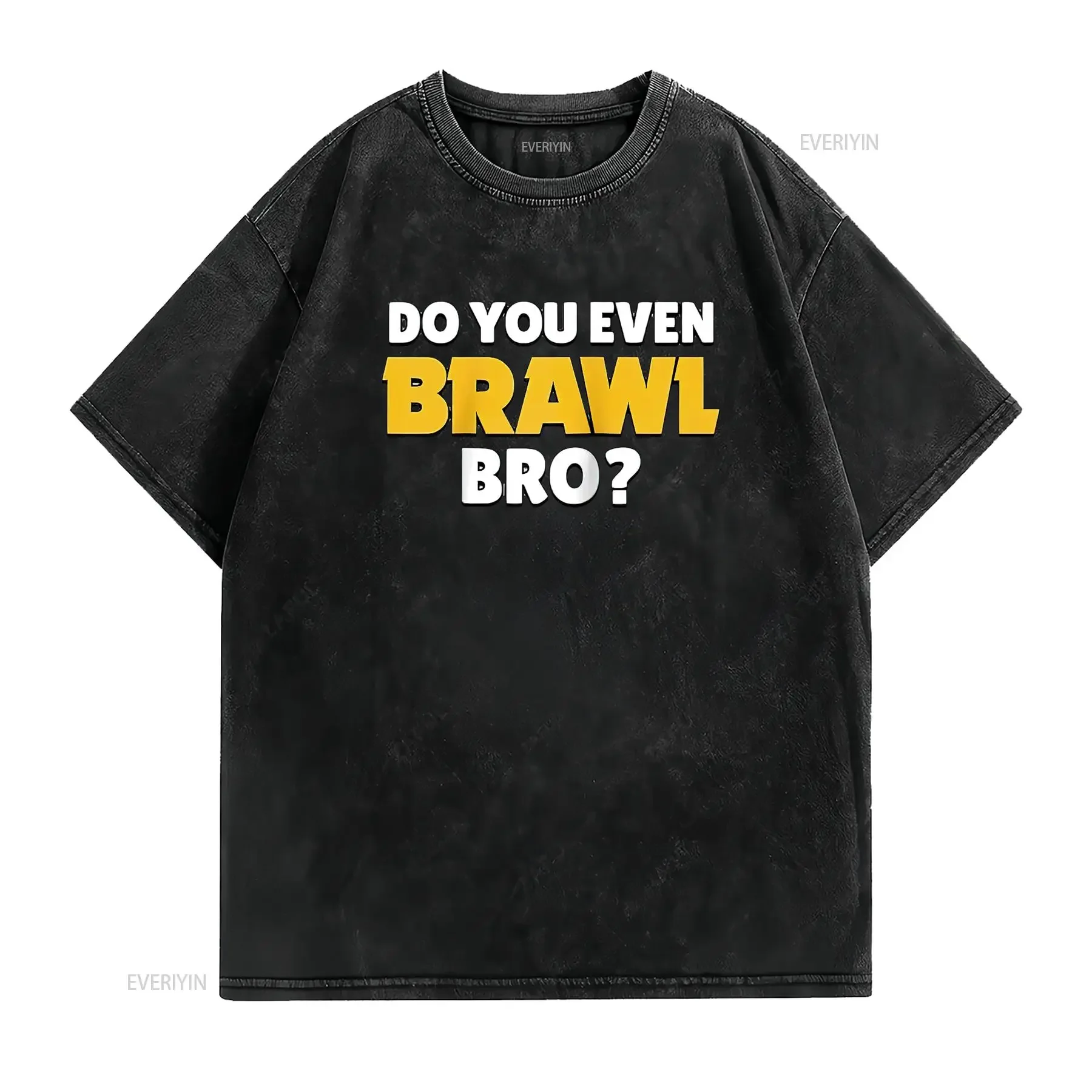 Womens T Shirt Do You Even Brawl Bro Ver 2 Raglan Baseball Black Medium vintage Washed graphic Stretched fashion