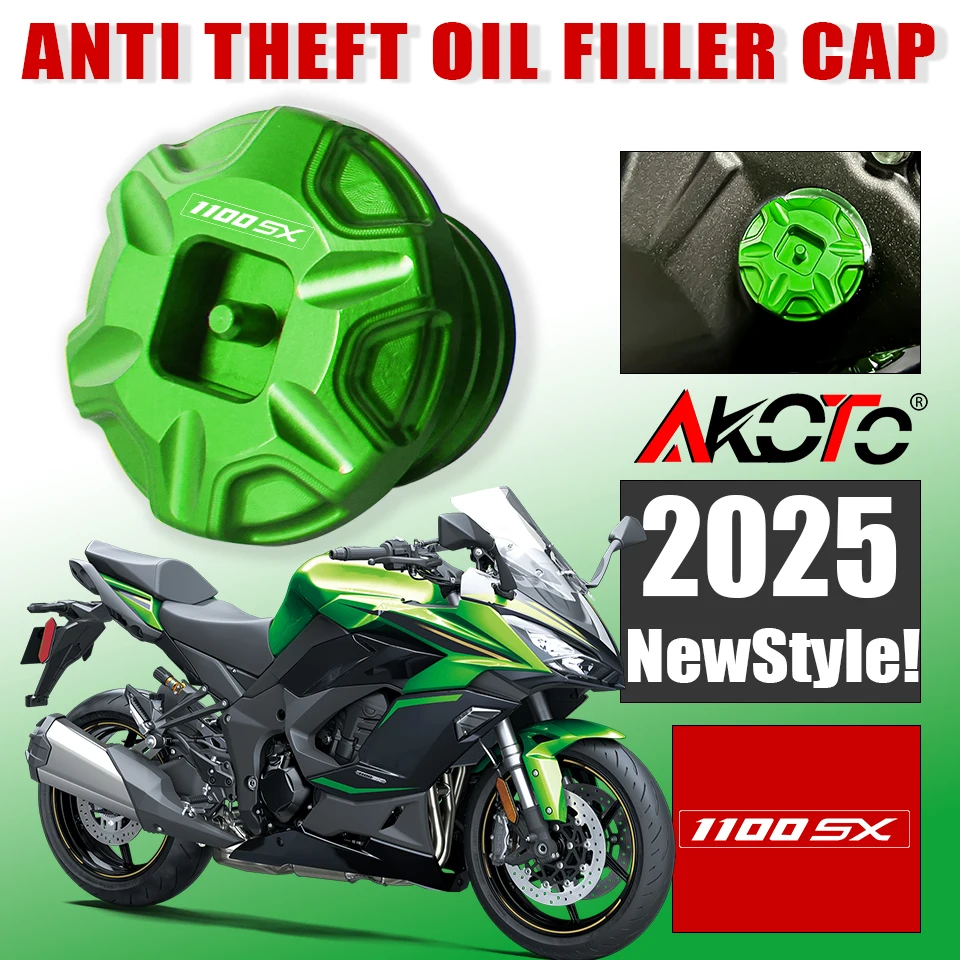 

Motorcycle Anti theft Oil Filler Cap Accessories Engine Oil Plug Cover For KAWASAKI NINJA1100SX Ninja 1100 SX 1100SX Ninja1100