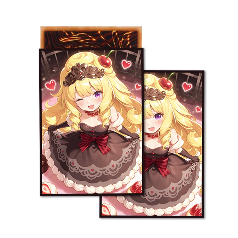 63 x 89 mm, 50 Stück, niedliche Anime-Kartenhüllen für Mädchen, für Spielkarten/YGO-Kartensammlung, Lieblings-Cartoon-Hüllen des Spielers