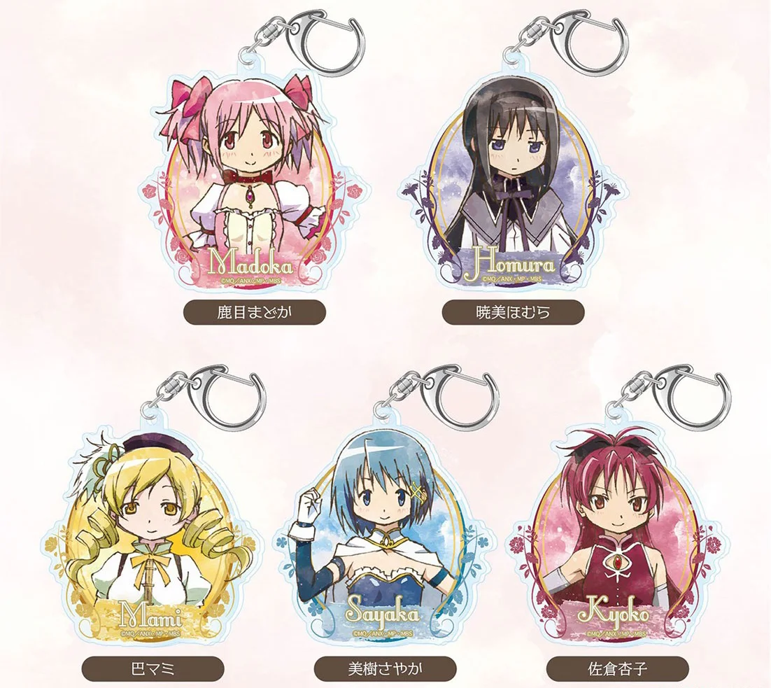 Очаровательные-подарки-для-фанатов-аниме-особенно-игрушки-puella-magi-madoka-magica-акриловый-брелок-для-ключей-hd-фигурки-большой-брелок-для-ключей-серии-около-6-см