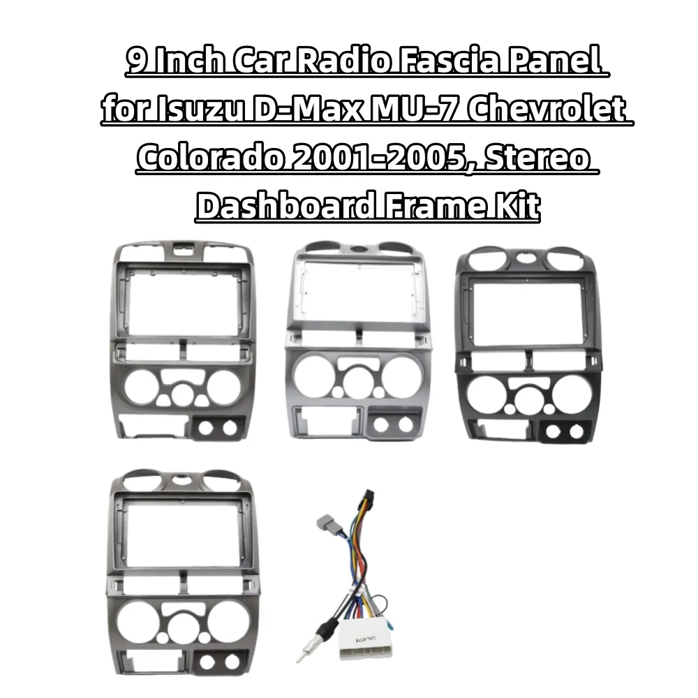 

9-дюймовая автомобильная радиоприемная панель для Isuzu D-Max MU-7 Chevrolet Colorado 2001-2005, комплект рамки стереоприборной панели