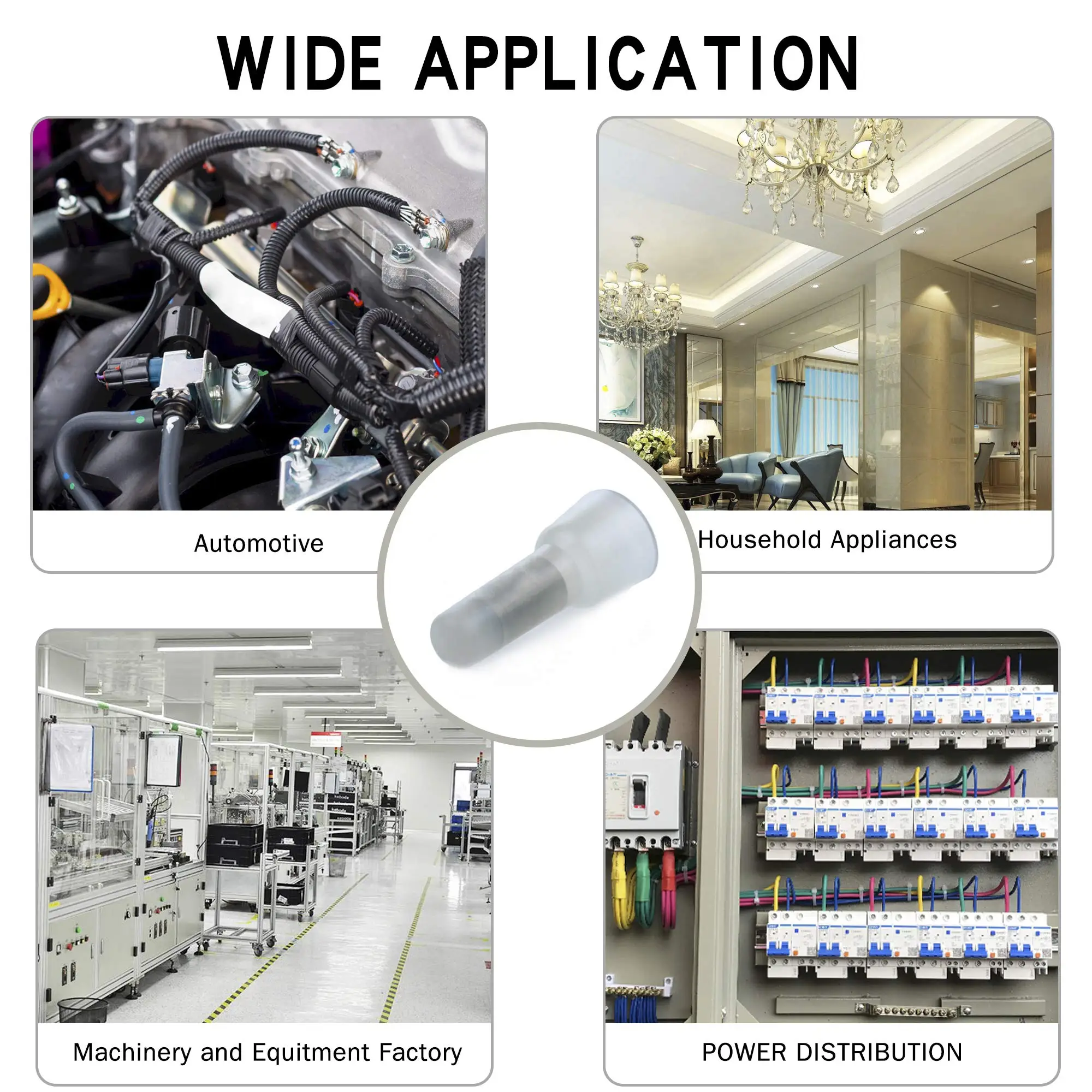 230 PCS Closed End Crimp Connectors 22/16/12 AWG Nylon Insulated Closed End Wire Crimp Cap Terminal Connectors CE1 CE2 CE5 Kits