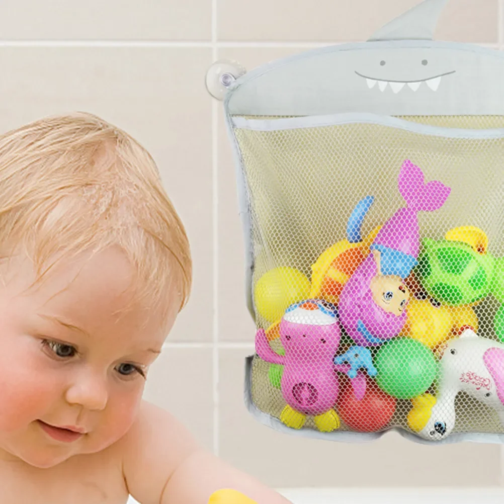 Hanging Bath Toy Storage Quick Dry Net Basket Mesh Bag Bathroom Organizer Bathtub Game Toy Holder Shower Caddy for Kids Toddler
