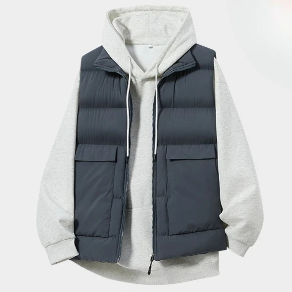 

Korean Fashion Men's Vest Windproof Vest Men Jacket Sleeveless Winter Jacket Casual Coat Men Warm Thicken Waistcoat thick gilet