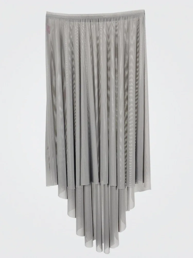 Solid Color Ballet Dance Skirt for Women, High Waist Lightweight Mesh Half Skirt for Stage Shows, Training and Daily Practice