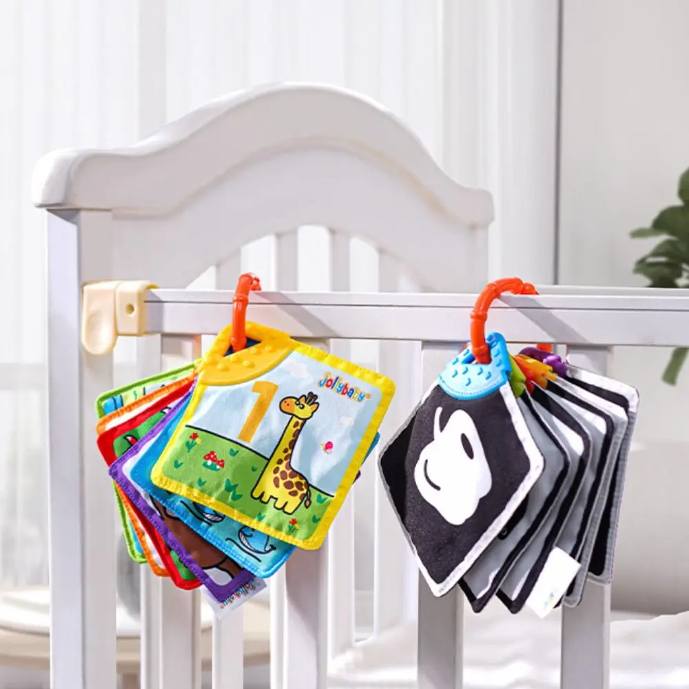 Livre visuel éducatif en tissu doux pour bébé, livre en tissu doux, indéchirable, Montessori 3D, son sensoriel, livre froissé pour nourrissons