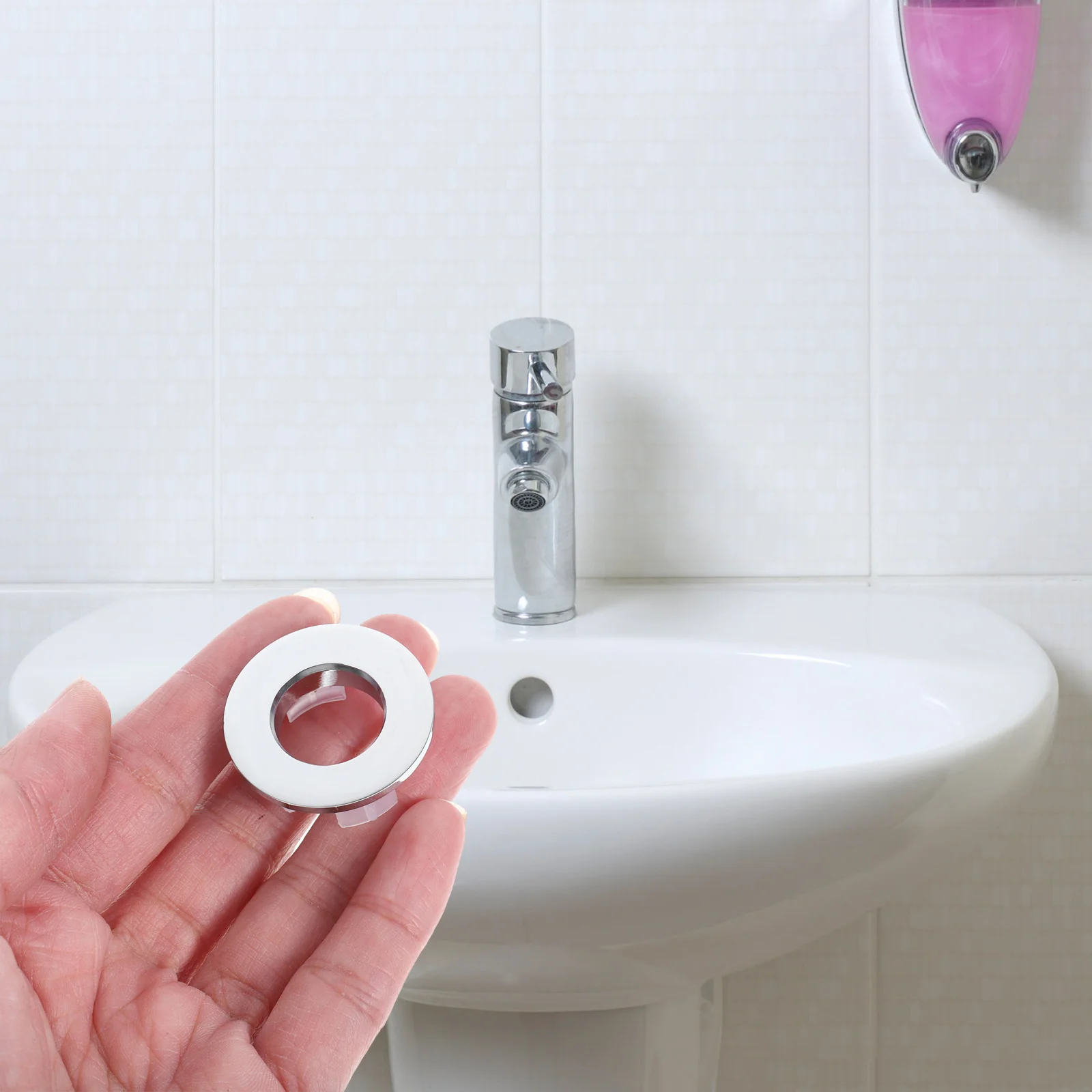 

Bathroom Sink Overflow Trim Ring Easy Install Decorative Cover Sink Overflow Hole Cover Bathroom Basin Use Tub Plug
