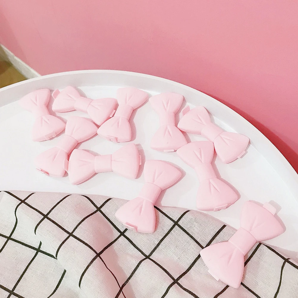 

4pcs Sealing Clips Food Storage Bag Holder Fresh Tool for Chips Snack Reusable Kitchen Accessories Pink Bow Knot Ideal