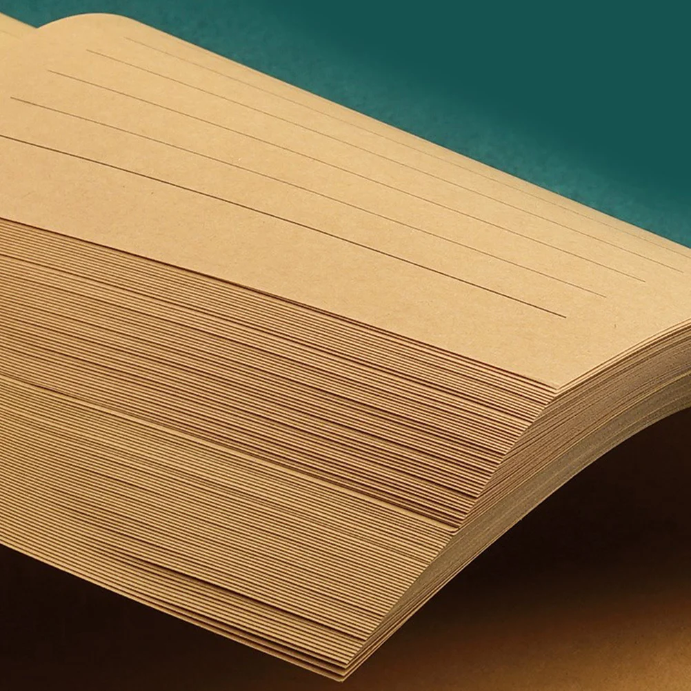 100 Sheets Kraft Paper A5 Letter Message Reminding Papers Writing Stationery Student Scrap Lettering Vintage