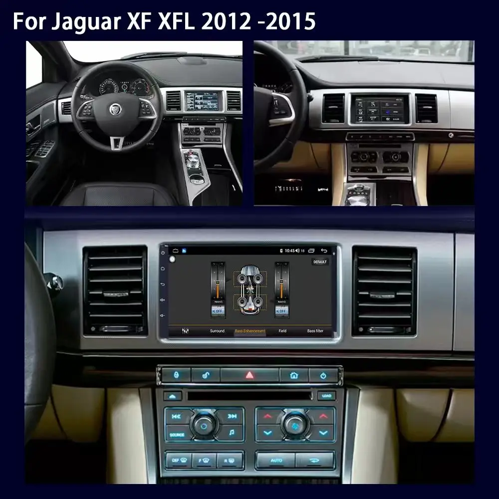 For Jaguar XF X250 2007~2015 CarPlay Navigation Android 14.0 Touch Screen Car Multimedia GPS Audio Radio Stereo Headunit