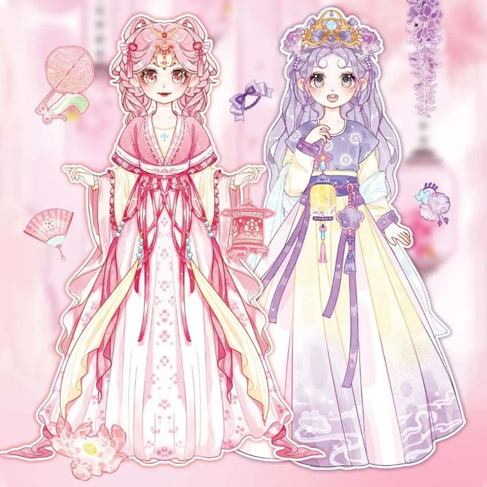 

Gifts Chinese Style Cartoon Sticker Book Scene DIY Girl Dress-up Sticker Creativity Little Girl Stickers Toy