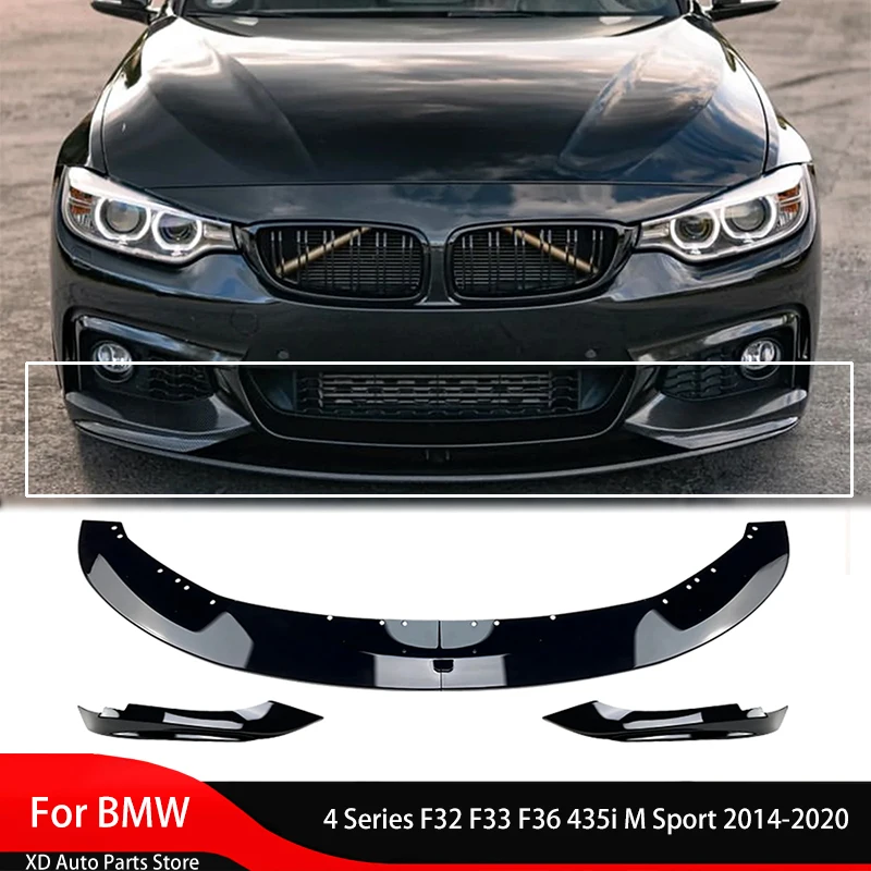 

Front Bumper Lip for BMW 4 Series F32 F33 F36 435i M Sport 2014-2020 Lower Side Flare Splitter Trim Front Shovel Blade Spoiler