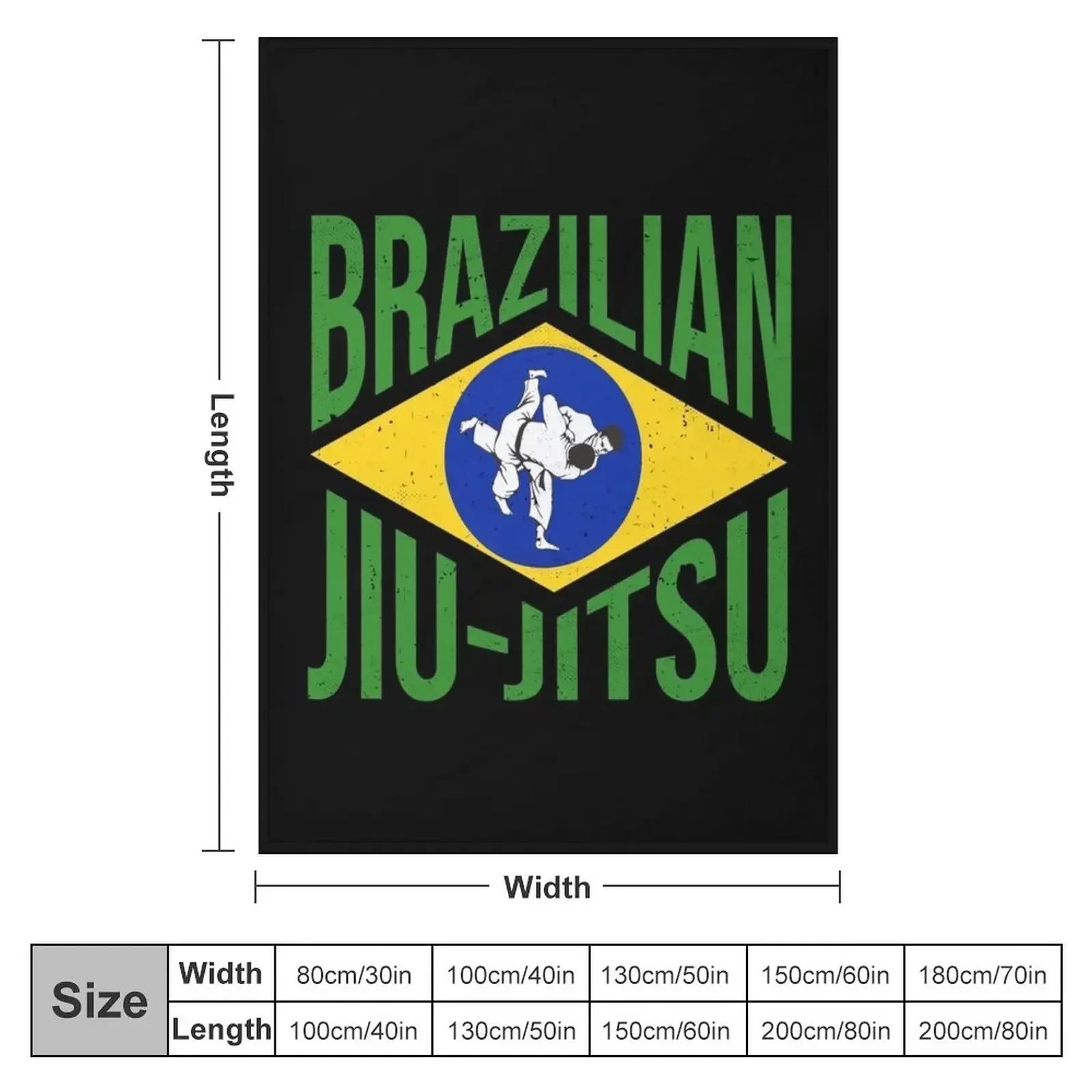 Brazilian Jiu-Jitsu BJJ - gift for martial arts lovers Throw Blanket blankets and throws Picnic Beautifuls Furry Blankets