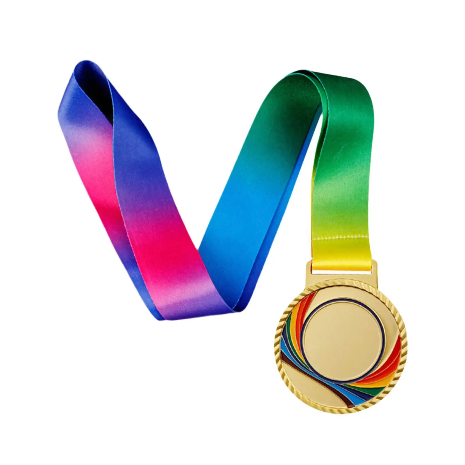 Award Medal Zinc Alloy Participation Awards Trophy Medal with Neck Ribbon for Parties Basketball Football Events Kids Adults