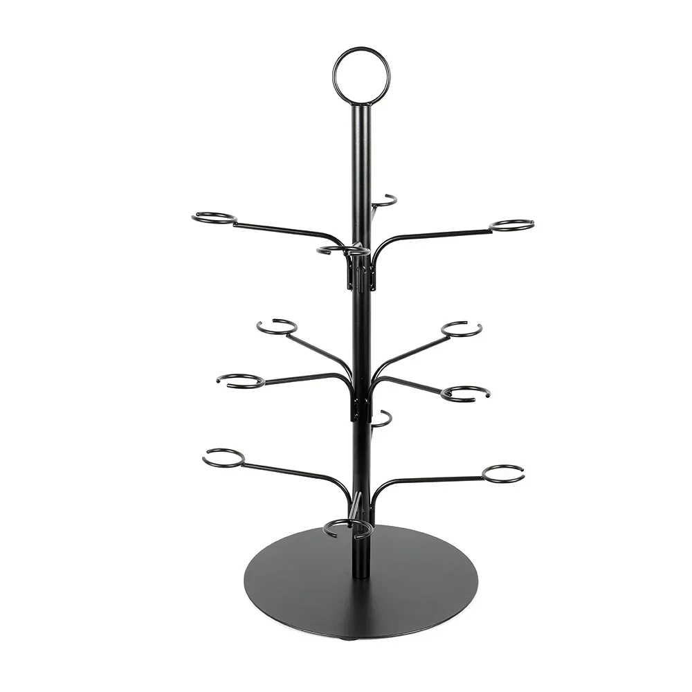 For INTELLIGENT 3 Tier Wine Glass Holder Freestanding Tabletop Storage Rack Cocktail Glass Tree Display Stand