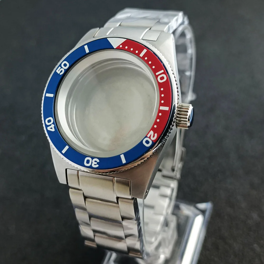 

40.5mm PROSPEX Case Stainless Steel Watch Case Strap For Mod SPB NH34 NH35 NH36 4R36 Automatic Movement Sapphire Glass Watch Box