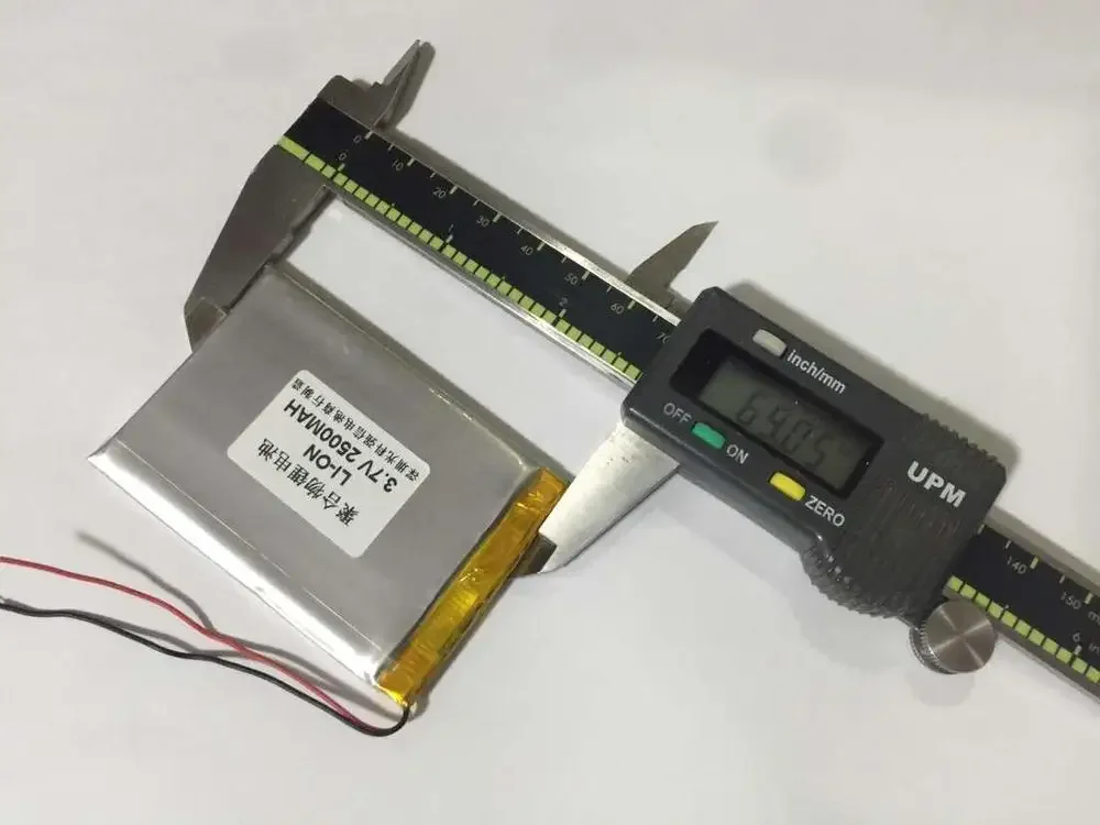 Baru sepenuhnya kapasitif 3.7V polimer lithium power 404769 2500MAH tablet power line