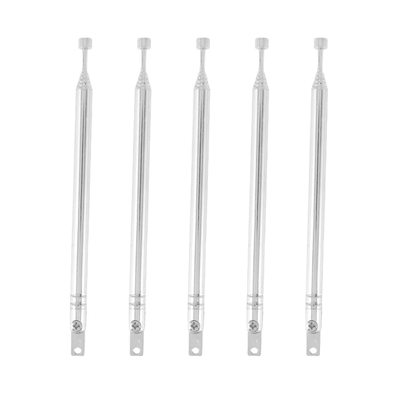 A24U 5X Replacement 39Cm 6 Sections Telescopic Antenna Aerial For Radio TV