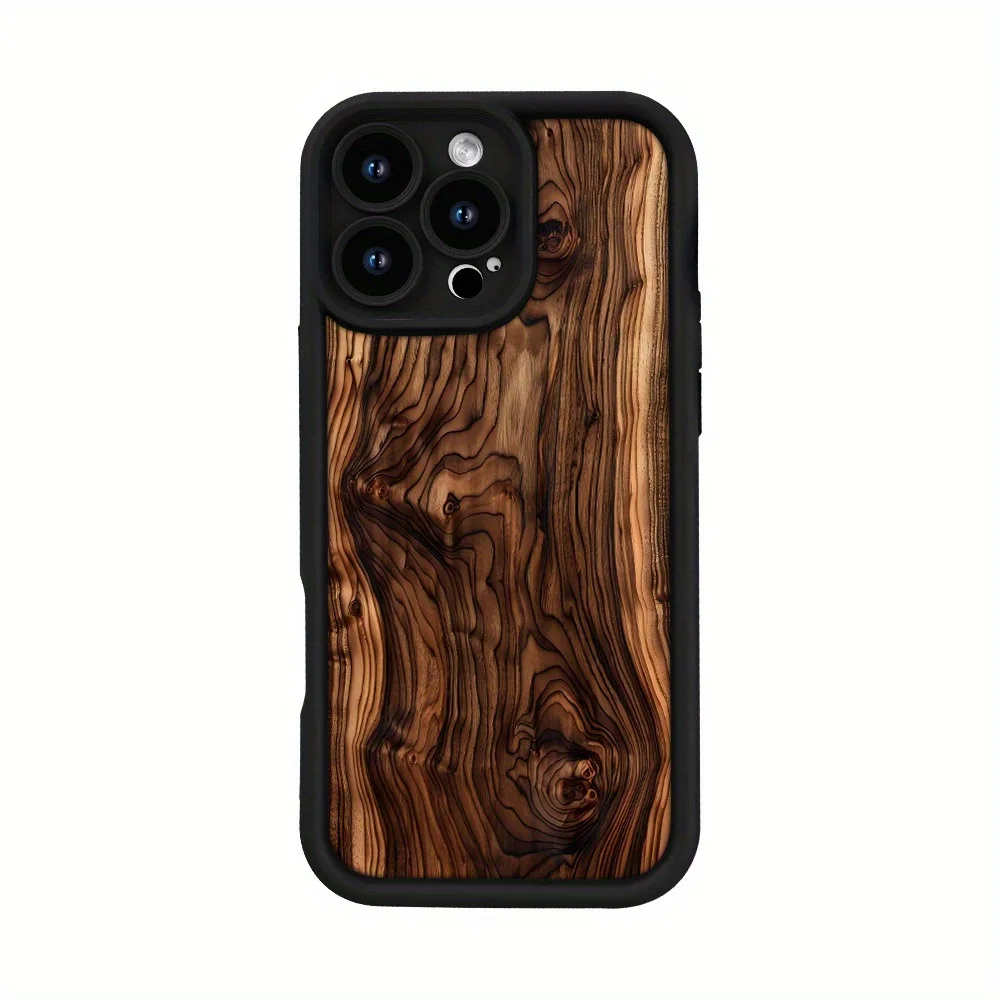 

Wood grain pattern design phone case for iPhone 17 16 15 14 13 12 11 Pro/ Max/Plus shock-proof rear cover anti-fingerprint