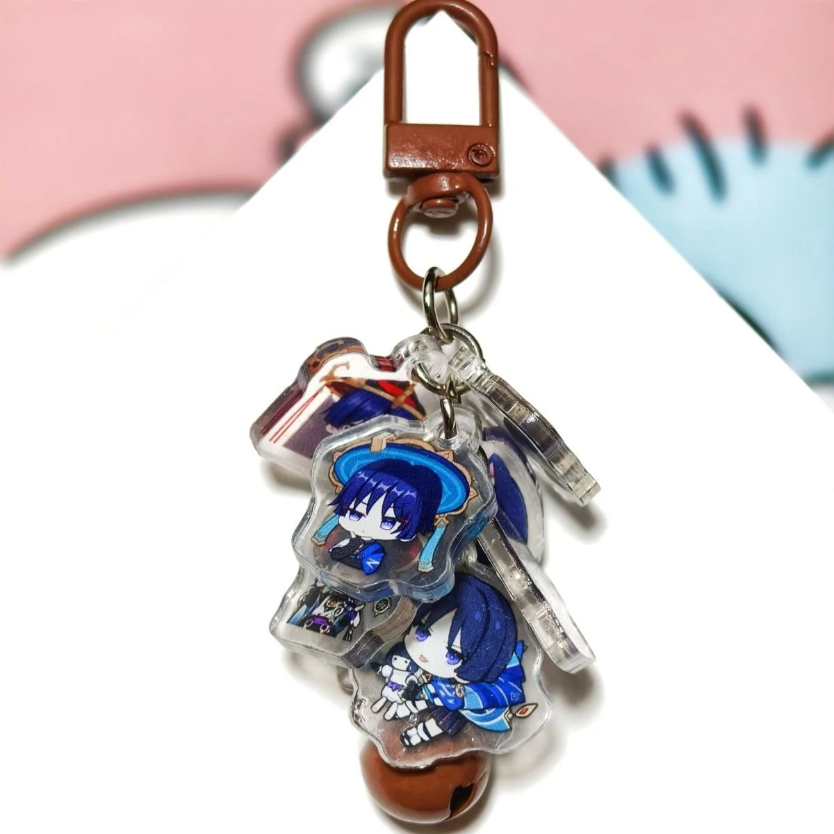 Game Anime Girl Keychain Kawaii Wanderer Kabukimono Balladeer Hat Guy Keyring for School Bags, Backpacks & Phones, Perfect Gift