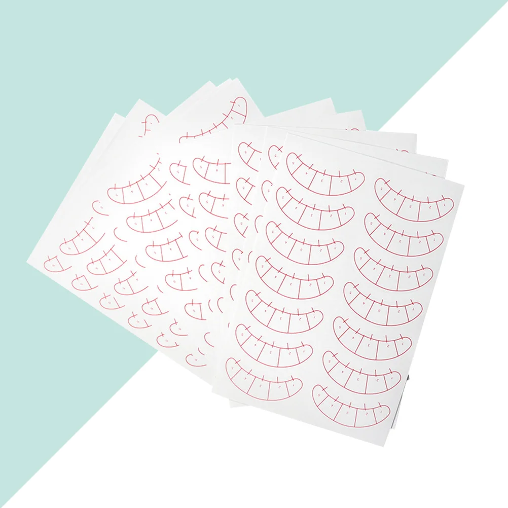 10 Sheets Beauty Eyelash Sticker 5-point Positioning Paper Patches Eyelashes Under Eye Pads Eyelash Extension Eyelash Practice