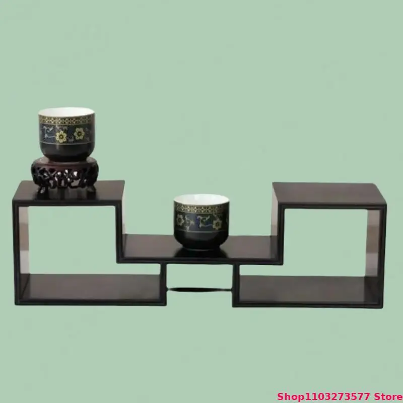 Wooden Carved Display Stand Flower Pot Bonsai Decoration Base Tea Pot Tea Set Decoration Stand Zen Tea Pot Tea Set Stand