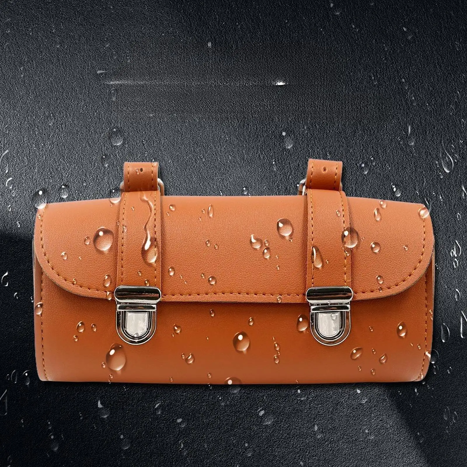 

Motorcycle Tail Bag Sturdy Outdoor PU Leather Bike Bag for Electric Bike