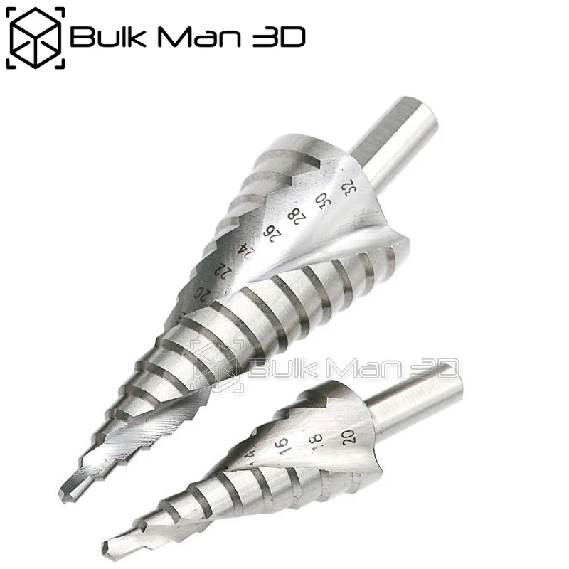 HSS Step Drill Bit 4-20mm / 4-32mm Spiral Groove Cone Metal Hole Cutter Hexagon Screw Step Drill Bit