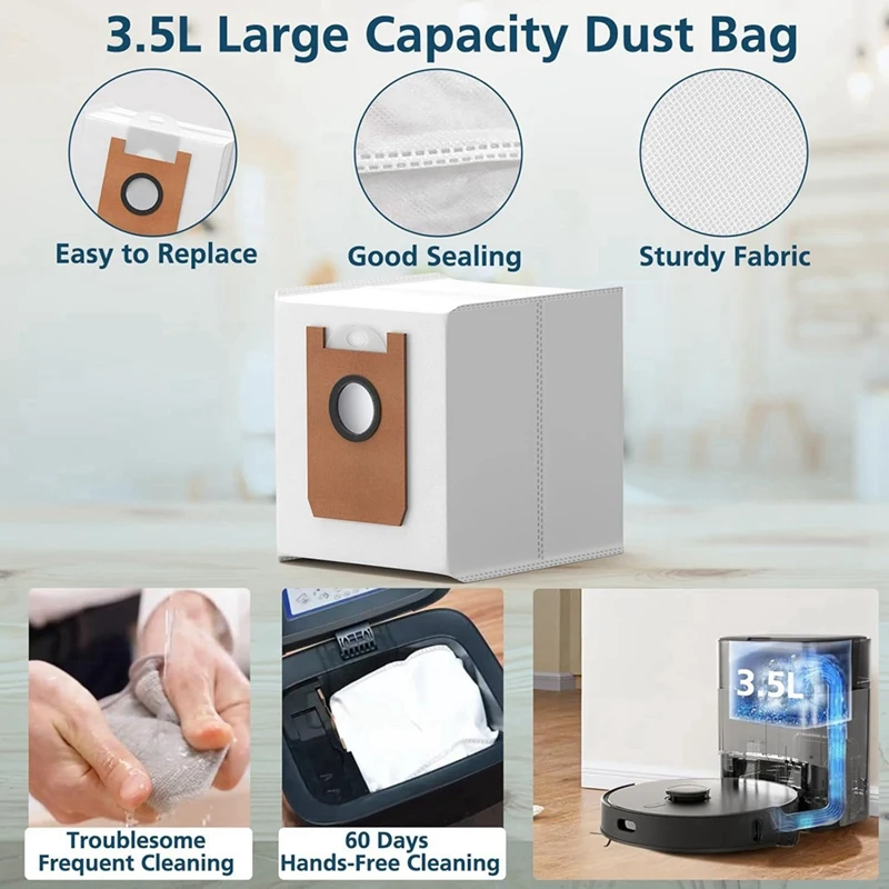 ABUD-запасные части для робота-пылесоса Airrobo T20+, основная боковая щетка, фильтр Hepa, швабра, тканевые мешки для пыли