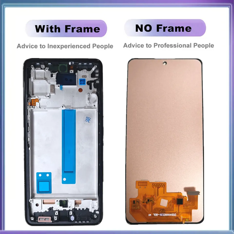 Pantalla AMOLED 6.5'' A53 para Samsung A53 5G A536 LCD Display Touch Screen Digitizer Assembly para Samsung A53 Screen con Marco 4