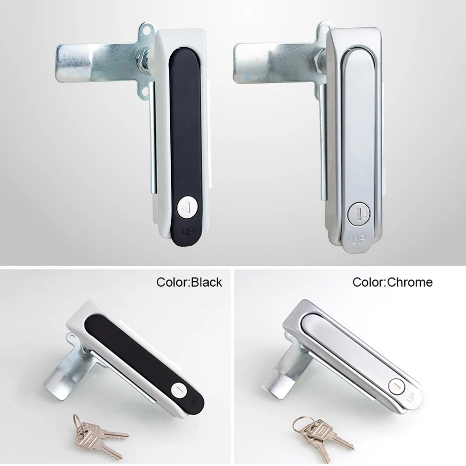 4PCS Zinc Alloy Industrial Equipment Panel Locks Distribution Box Chassis Lock Switch Control Electrical Cabinet Door Locks+Keys
