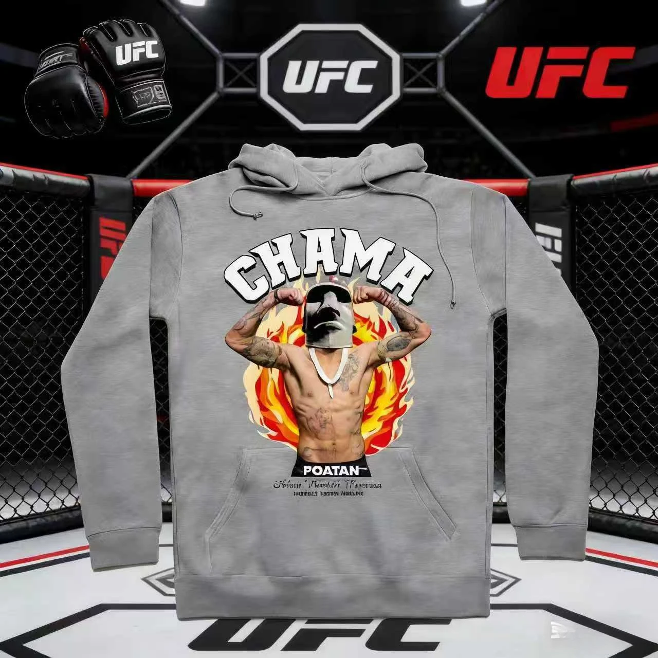 

UFC Alex Pereira 2026, осенне-зимняя коллекция, 100% хлопок, удобная повседневная толстовка с капюшоном, подходит для мужчин и женщин