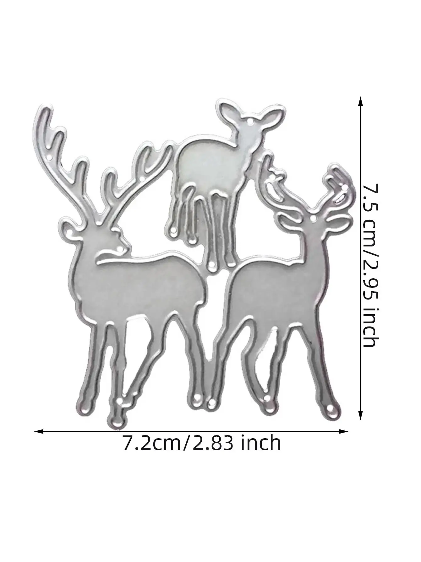 Christmas Elk Deer Knife Mold DIY Greeting Card Punch Stencil Scrapbooking Embossing Template Handicrafts Metal Cutting Dies