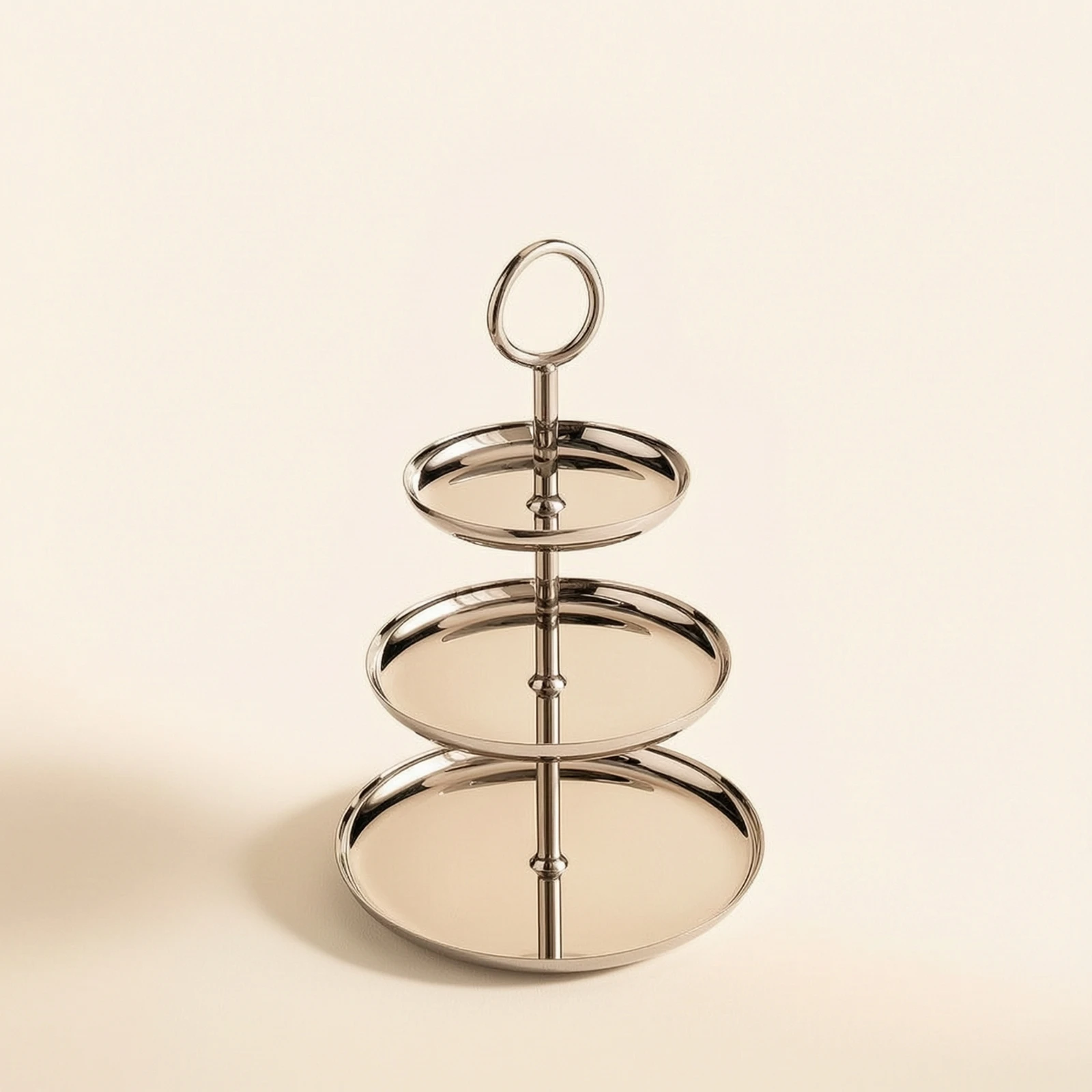 3-Tier Dessert Stand Long-Lasting Tiered Serving Tray Tiered Serving Platter Stable Cupcake Stand with Handle Food-Grade