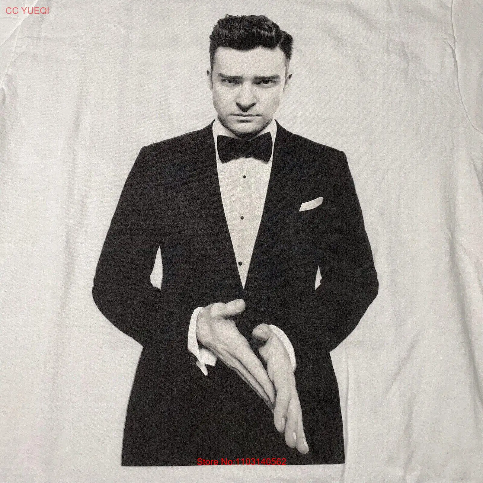 Justin Timberlake white medium T-shirt 20/20 Experience World Tour NSYNC