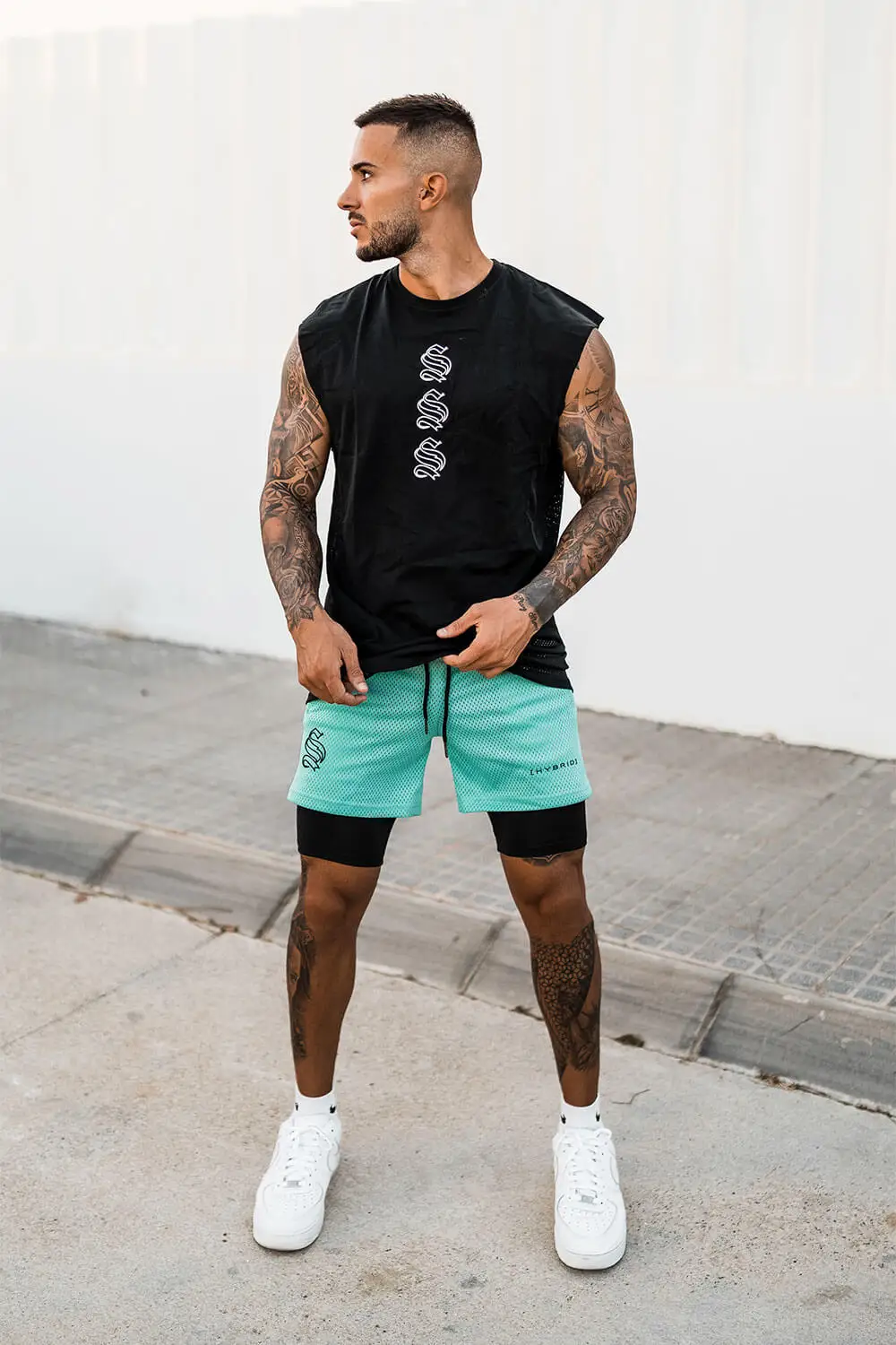 2023 Camo Running Shorts Men 2 In 1 Double-deck Quick Dry GYM Sport Shorts Fitness Jogging Workout Shorts Men Sports Short Pants