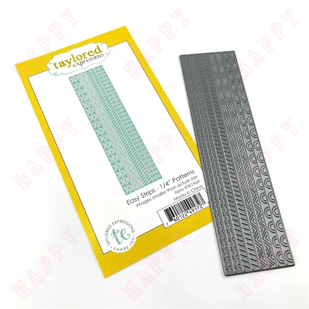 

Metal Cutting Dies Stencil For DIY Cut Die Scrapbooking Album Embossing Paper Card Embossing "EASY STRIPS - 1/4 PATTERNS design