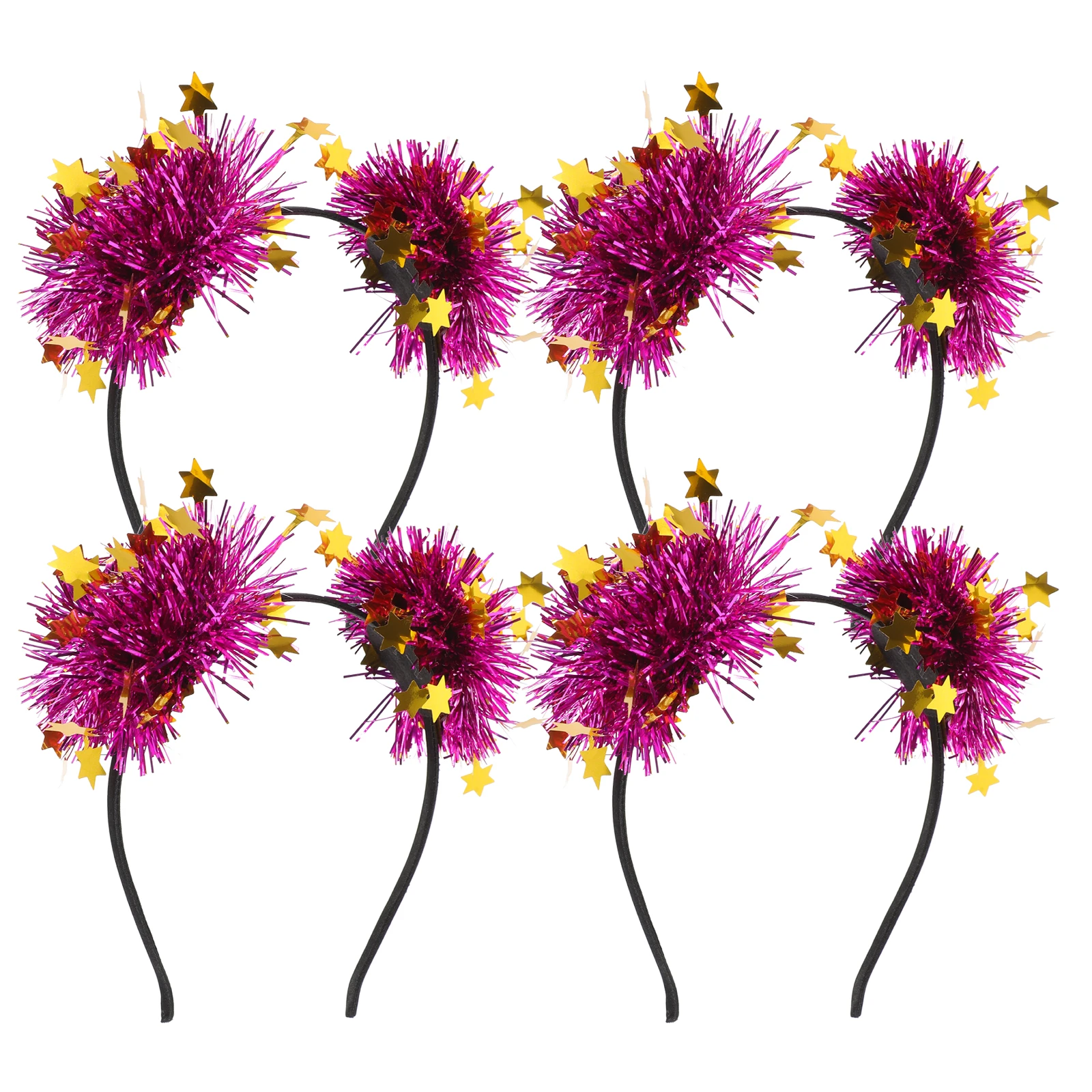 

4 pcs Star Headband Glitter Hair Accessories Women Girls Red Party Wedding Birthday Cosplay Star Decor Comfort Matching Outfits
