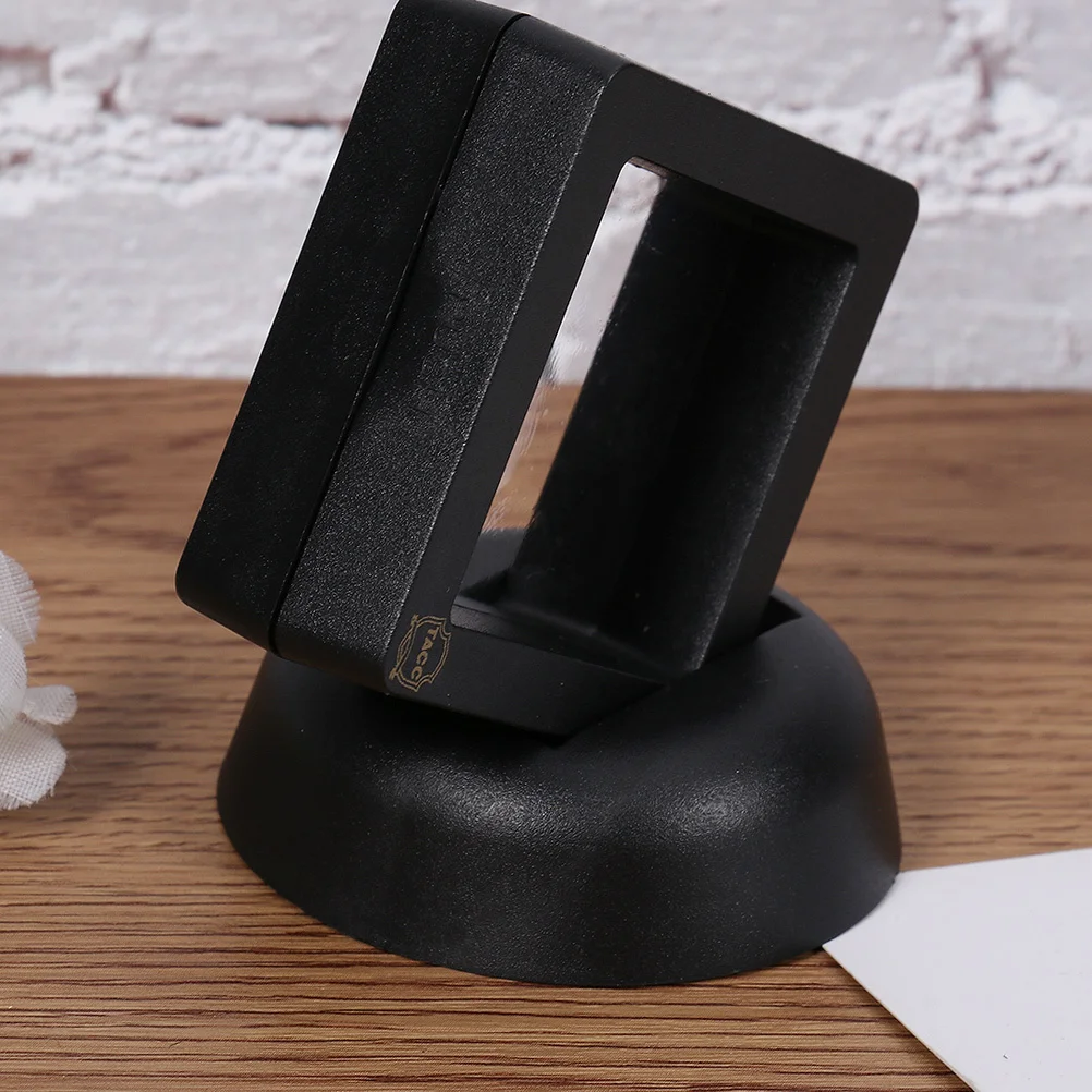 5Pcs Commemorative Coin Display Case Square Premium PP Material Table Top Holder for Home Office Decor Coin Collection Rack