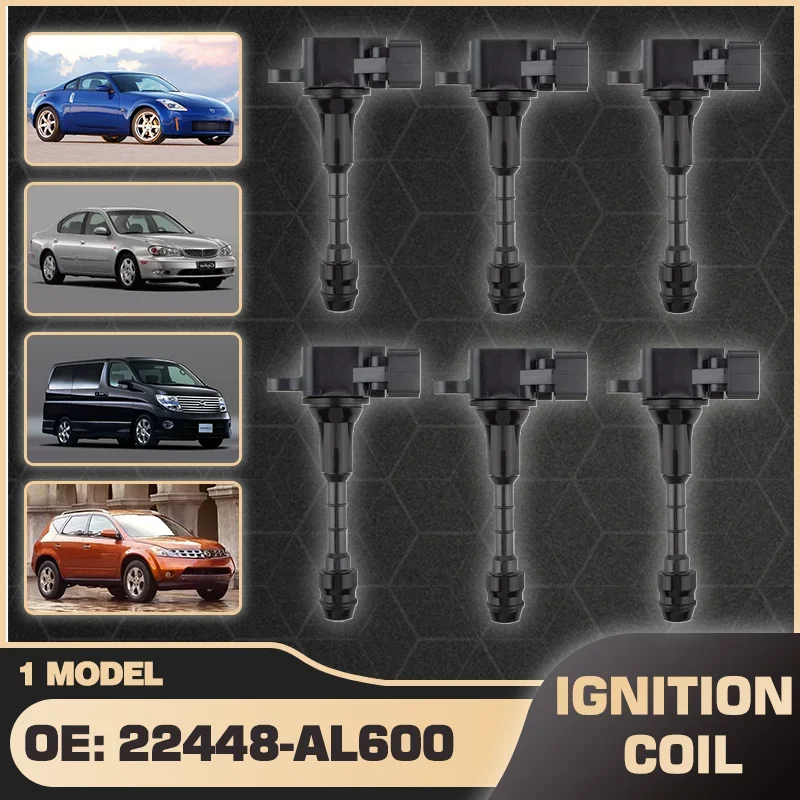 Bobina de encendido de coche para Nissan 350Z Coupe Nissan 350Z Roadster Nissan Maxima Nissan Elgrand Nissan Fuga Nissan Murano 22448-AL600