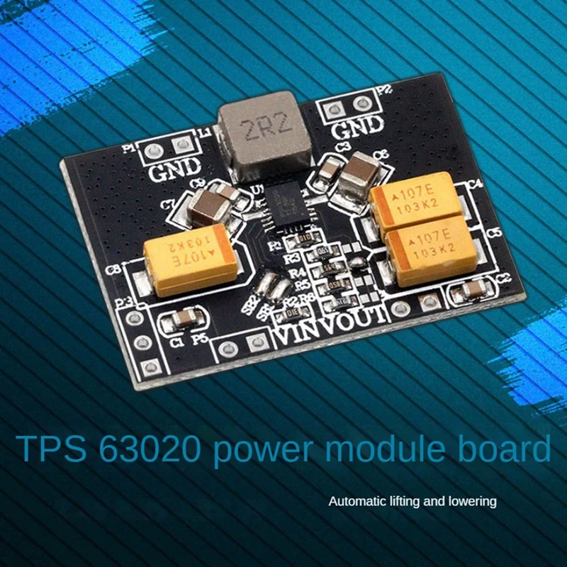 TPS63020 Automatic Buck-Boost Step Up Down Power Supply Module Lithium Battery Low Ripple Voltage Converter Easy Install 4.2V