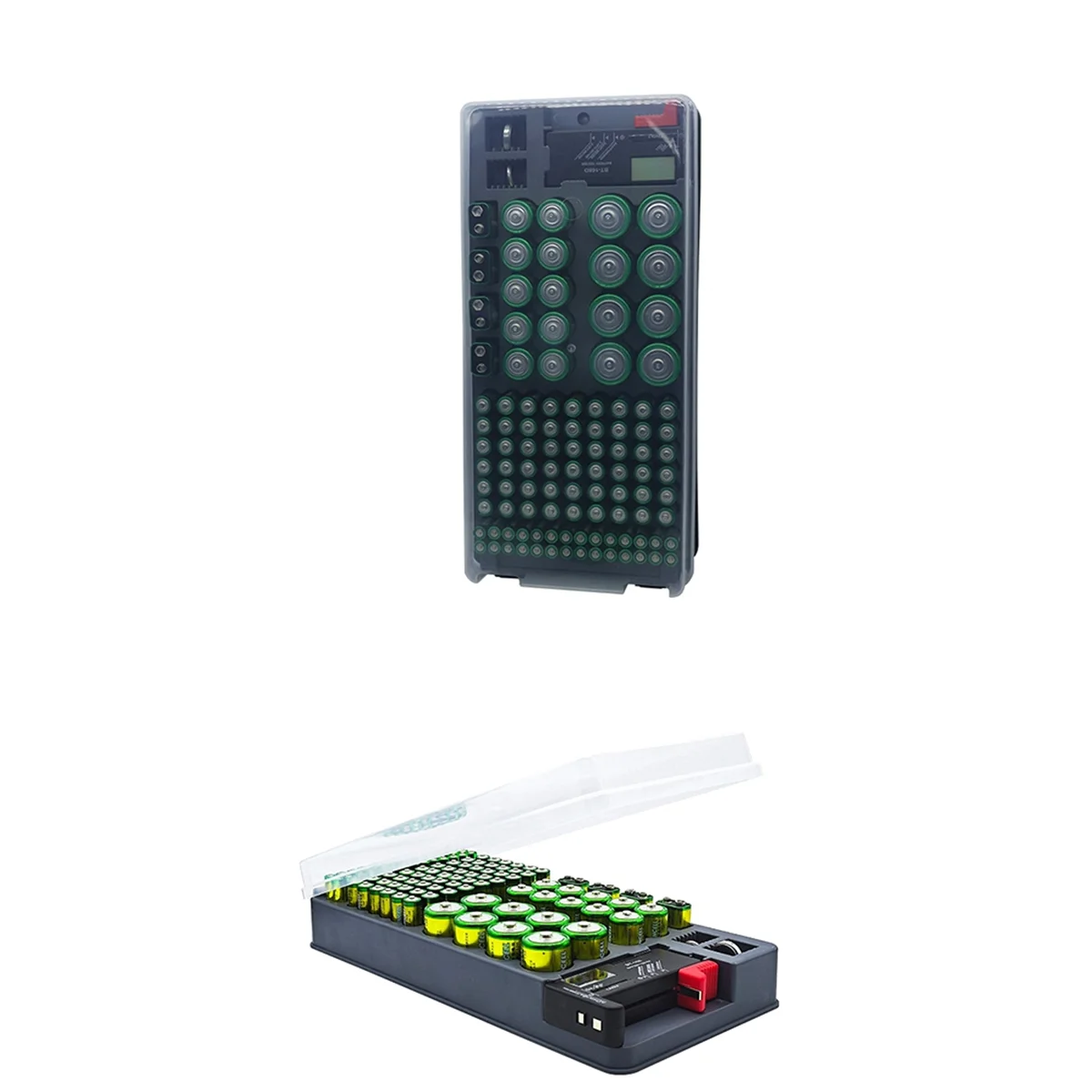 

【Купите и он $не】Порганайзер для ящика для хранения батарей с цифровым дисплеем и тестером для проверки уровня батареи для AAA AA C D 9V