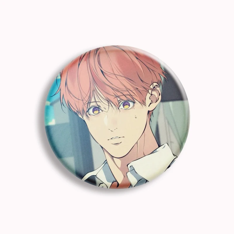 Pin de botón suave coreano BL Manga Lost in The Cloud, Bai Xianyun Yanhe Na Campus, insignia de amor, broche de cómic, decoración de bolso, regalos para fanáticos, caliente